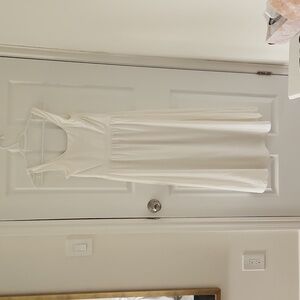 Ardene White Midi Dress with Side Slit Size Medium